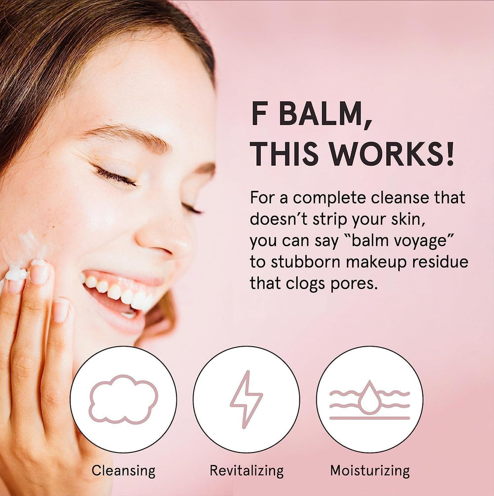 Grace & Stella bálsamo desmaquillante que se derrite y emulsiona con agua para maquillaje resistente.