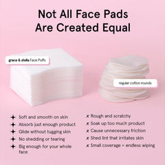 Grace & Stella face pads designed for toner or essence with smooth, even coverage.
