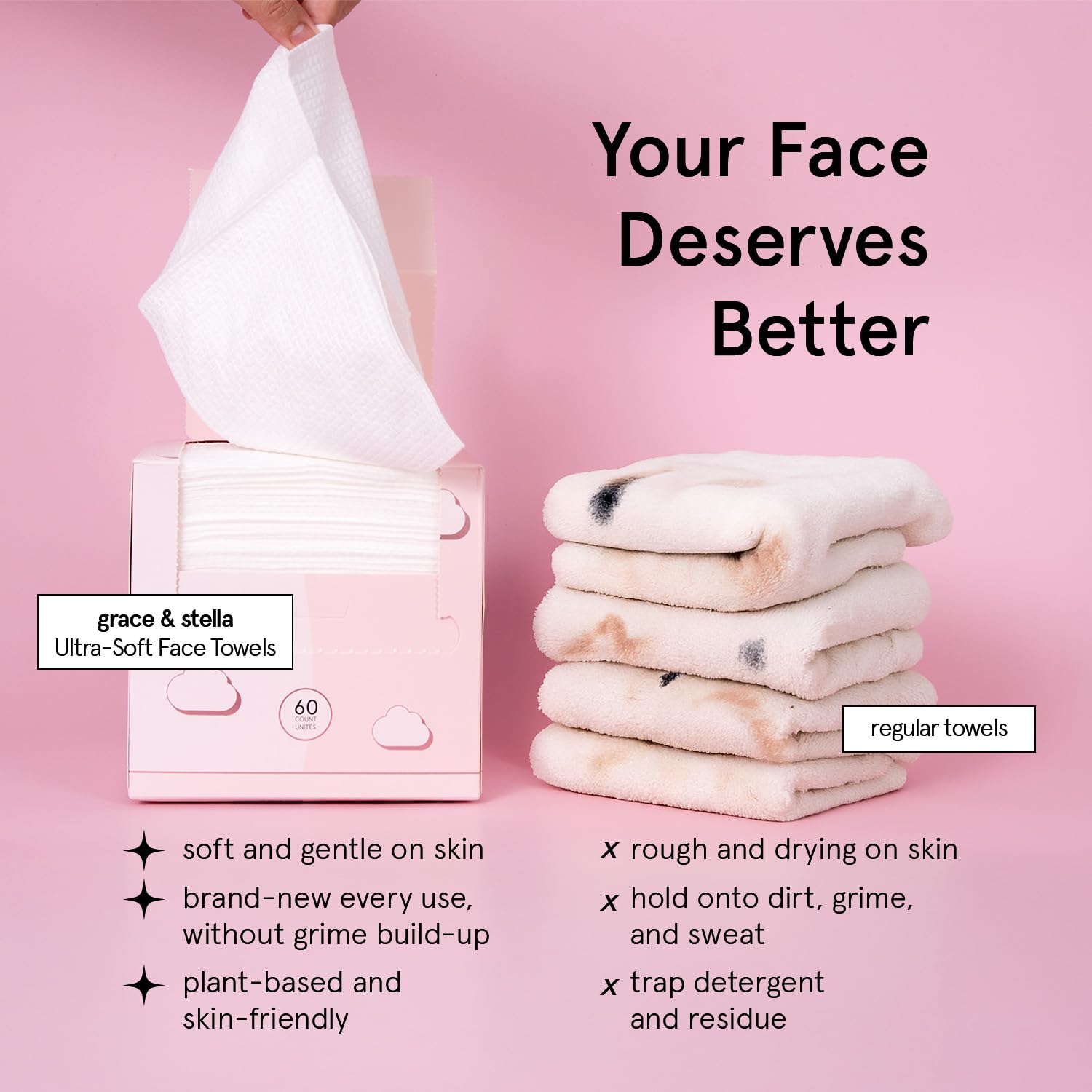 Grace & Stella textured-side towels offer light exfoliation
