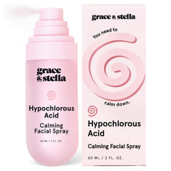 Grace & Stella hypochlorous acid face spray 60ml offers a refreshing calm for sensitive skin.
