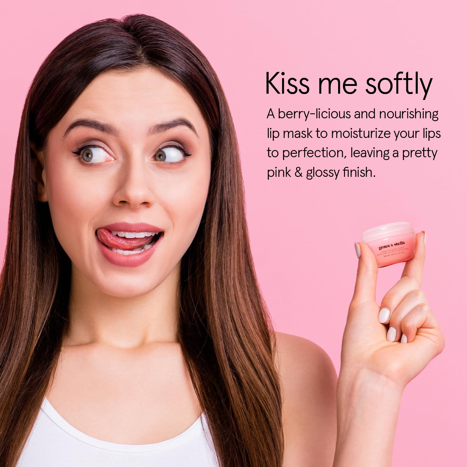 Grace & Stella Lip Butter, máscara labial nocturna para hidratación prolongada.