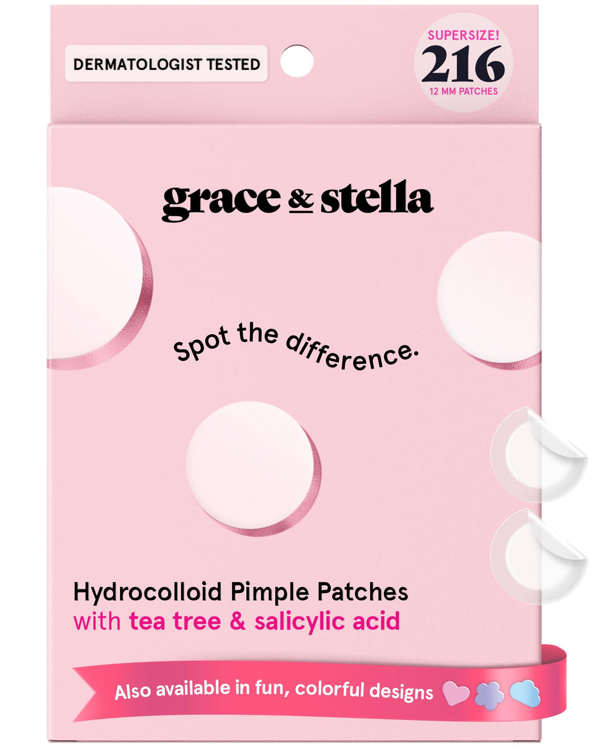 Parche acne invisible de grace & stella para uso diario.