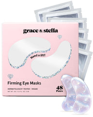 Grace & Stella peptide under-eye patches packaging for easy at-home use