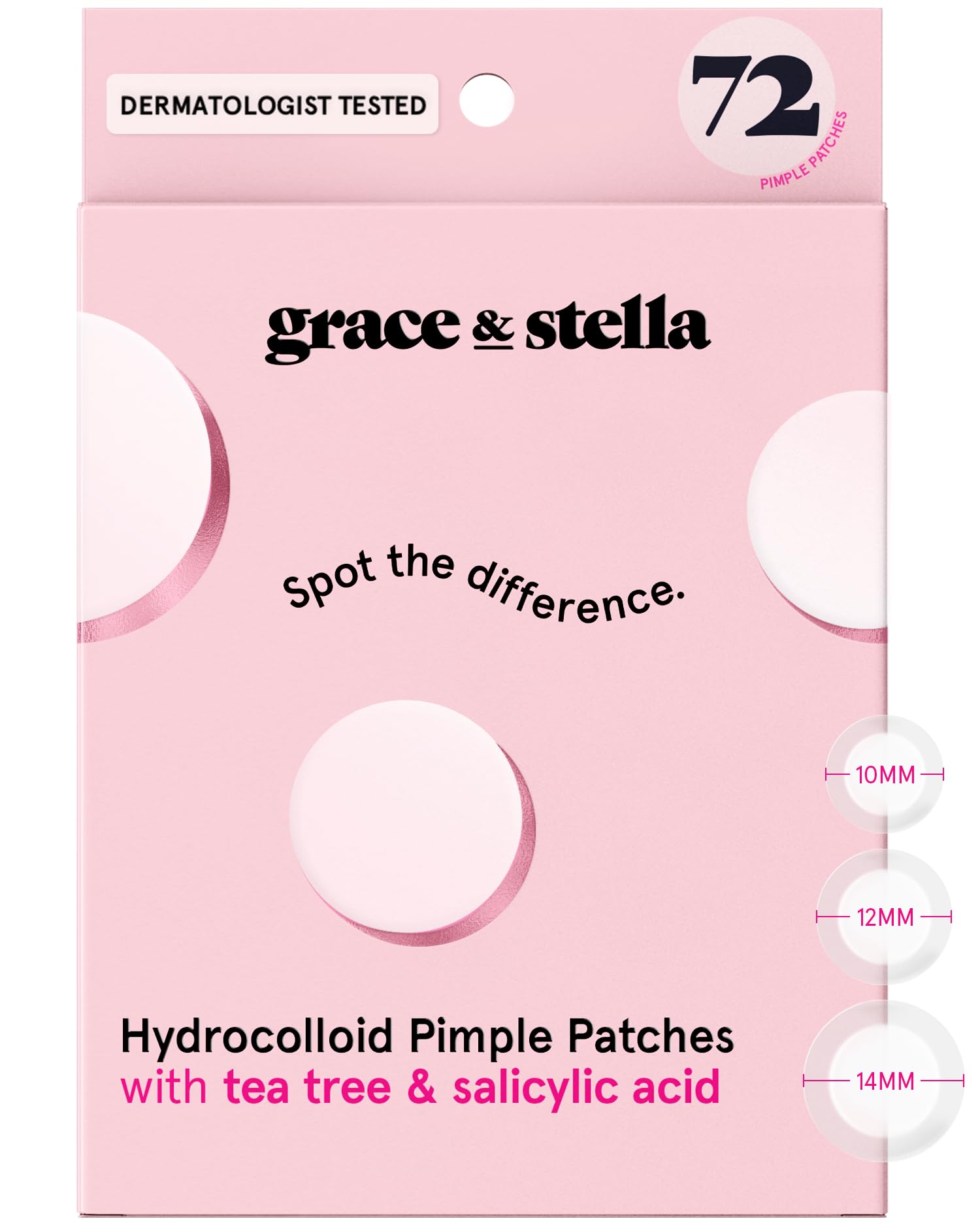 Grace & Stella multi-size pimple patches set for blemish care.