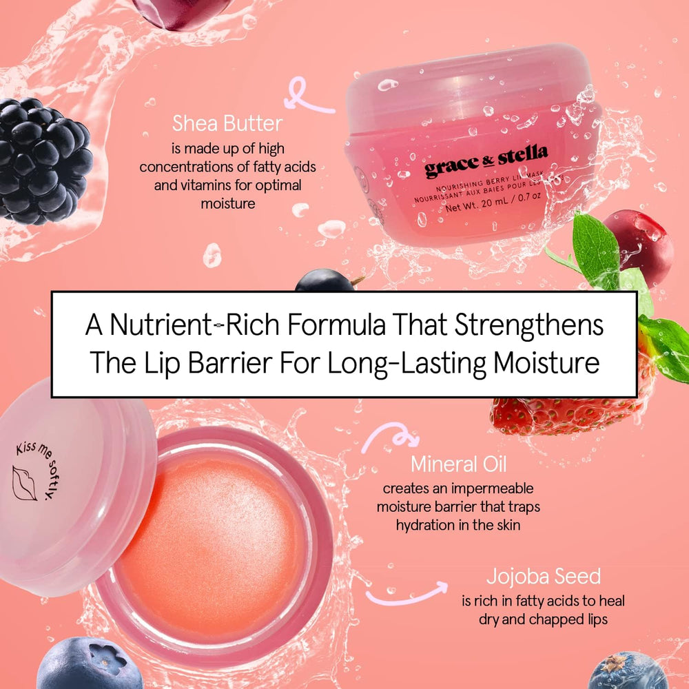Grace & Stella travel size packaging ideal for on-the-go lip care.
