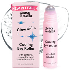 Grace & Stella iluminador ocular con rodillo de metal frío para sensación refrescante