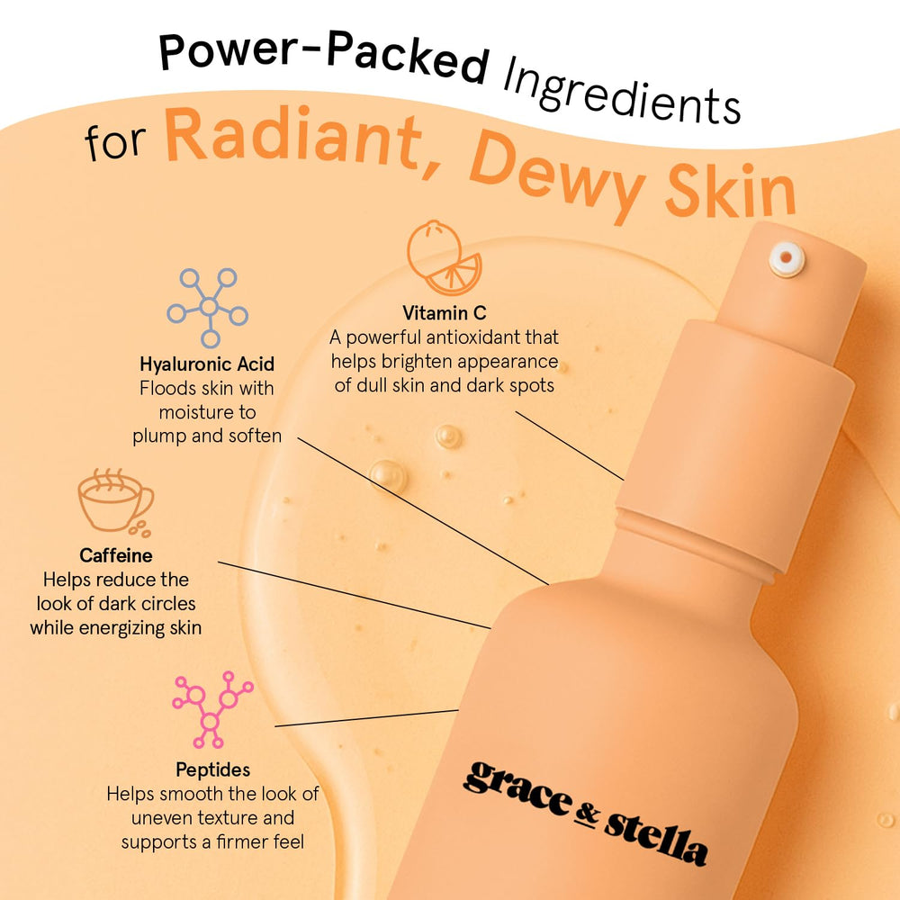 Grace & Stella Serum Vitamina C, aplicación suave y cómoda para uso diario.