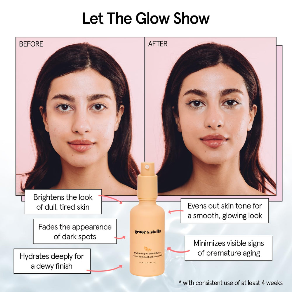 Grace & Stella Serum Vitamina C, textura cremosa que penetra y humecta la piel.
