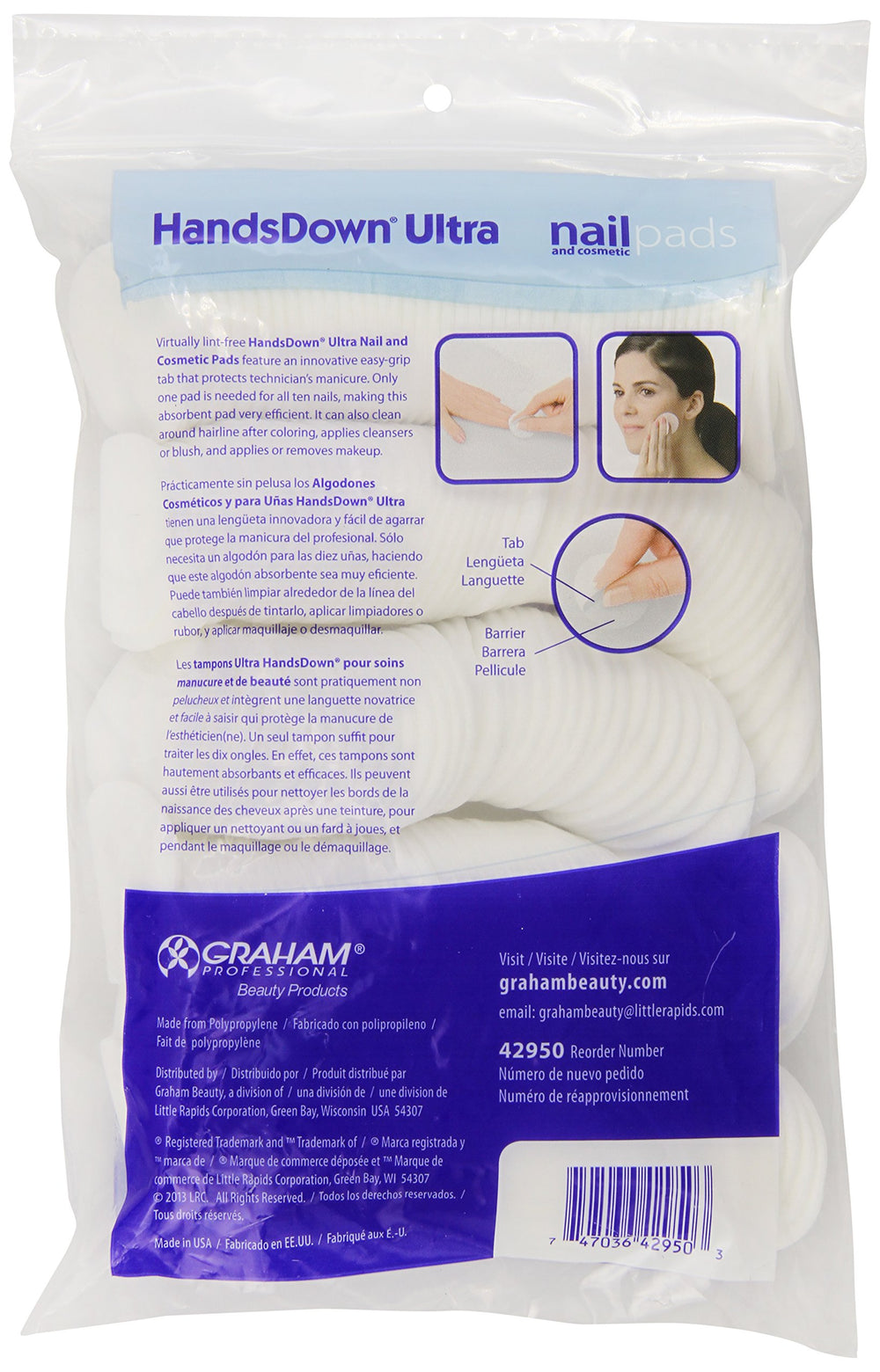 Graham Medical Hands Down Ultra: uso alrededor de la línea del cabello para limpieza suave y efectiva.
