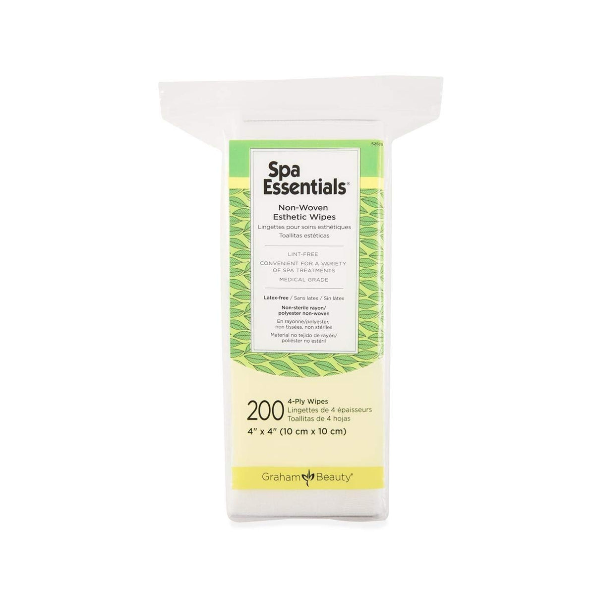 Graham Spa Essentials: toallitas estéticas no tejidas, formato 4x4, limpieza facial suave y sin pelusa.