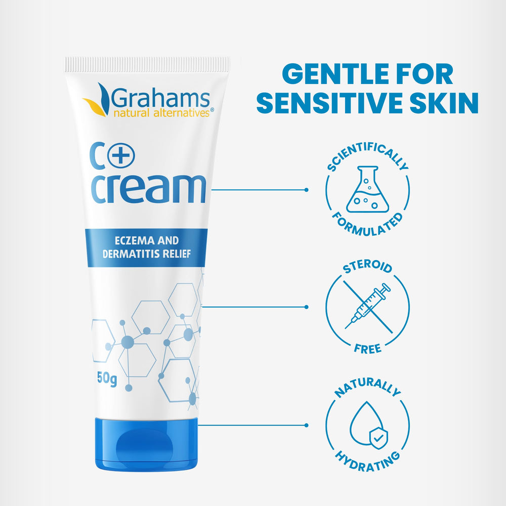 Calendula flowers illustrate soothing botanicals in Grahams Natural cream.