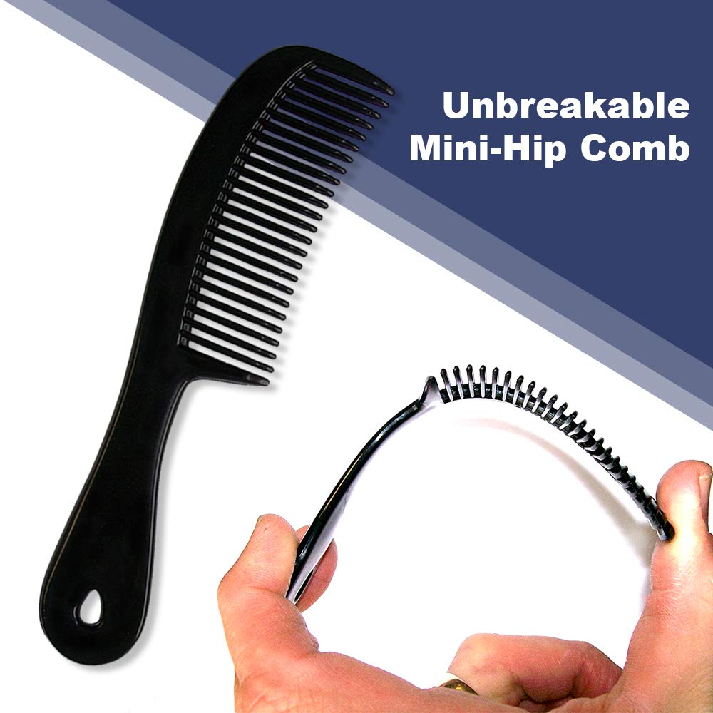 Granatan durable plastic hair comb, smooth surface prevents snagging