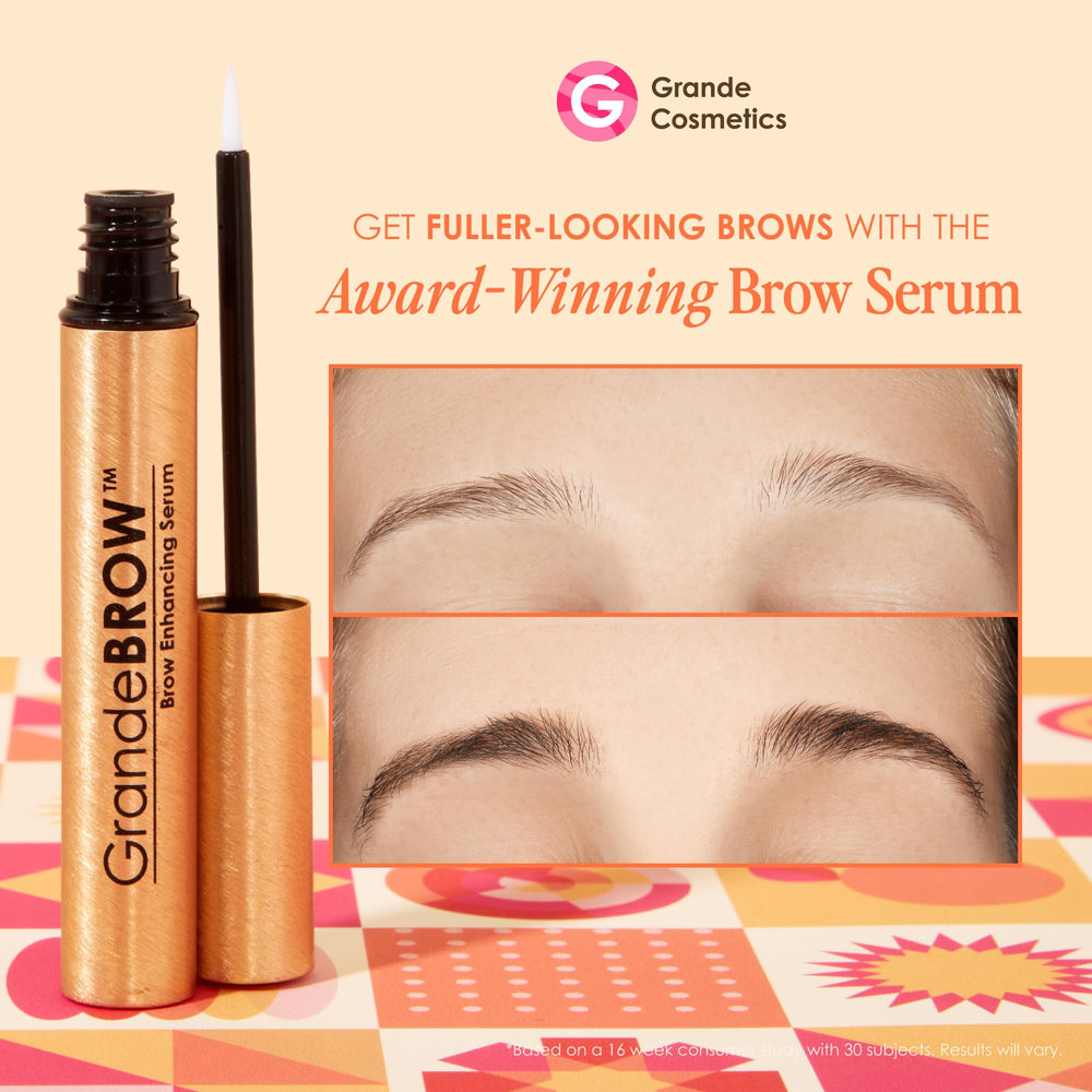 Grande Cosmetics Cult Faves travel pouch open for an on-the-go routine.