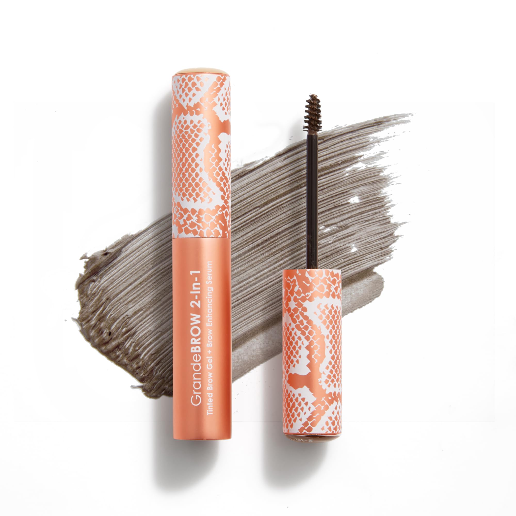 GrandeBROW 2-in-1 tinted gel with fibers delivers instant color and texture for natural brows