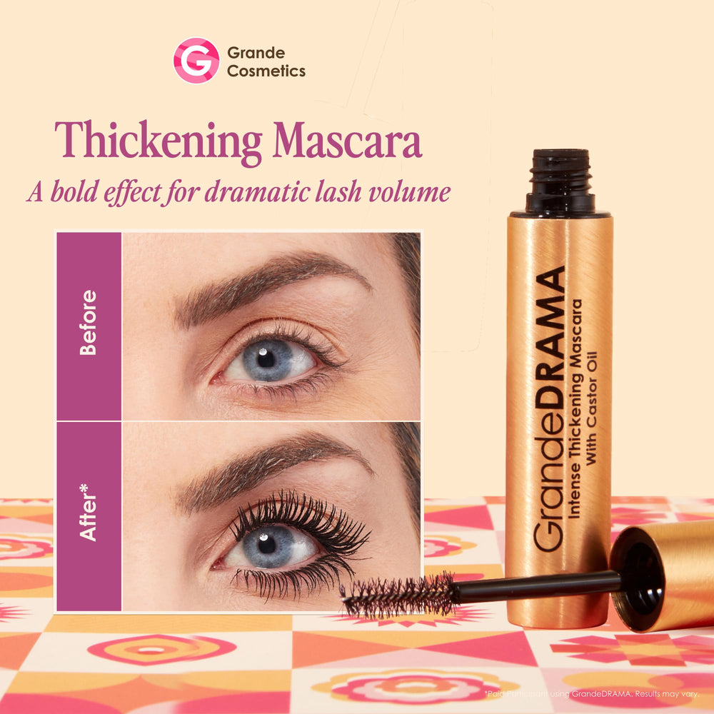 GrandeDRAMA hourglass brush lifts and separates lashes for definition