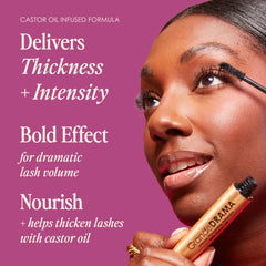 GrandeDRAMA mascara tube with rich matte black finish