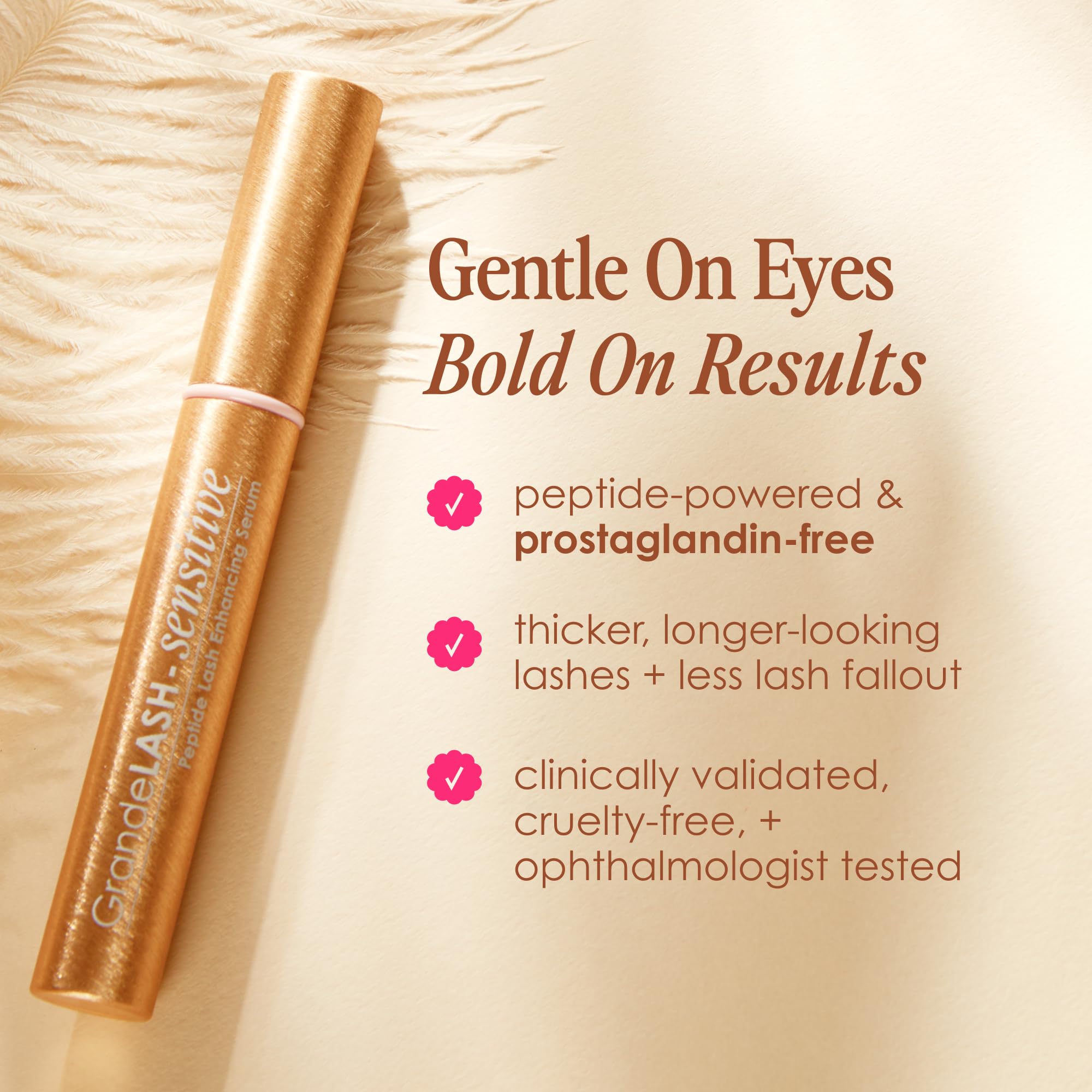 Serum dropper close-up highlighting LashCatalyst peptide complex.