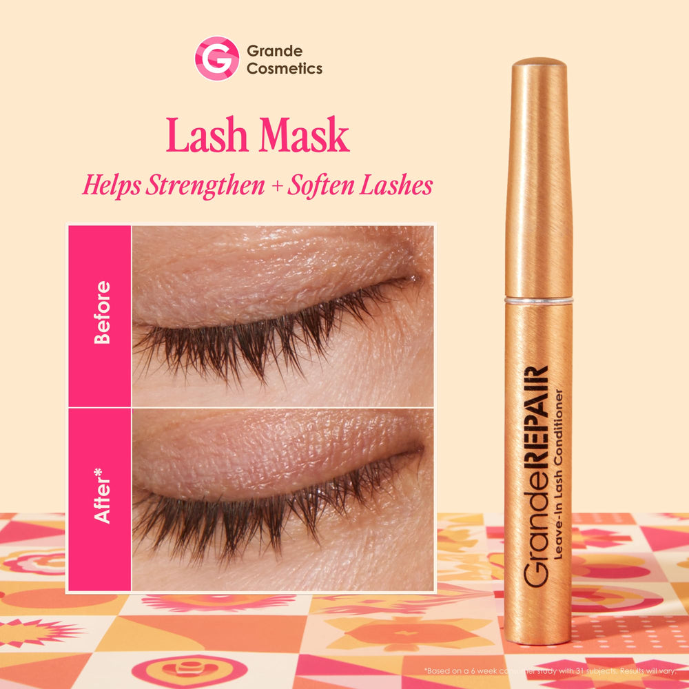 GrandeREPAIR with Widelash peptide close-up highlights lash protection