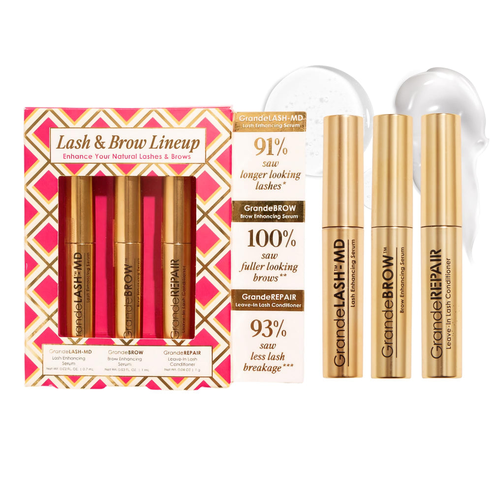 GrandeLASH-MD bottle promotes longer, thicker-looking lashes in 4-6 weeks