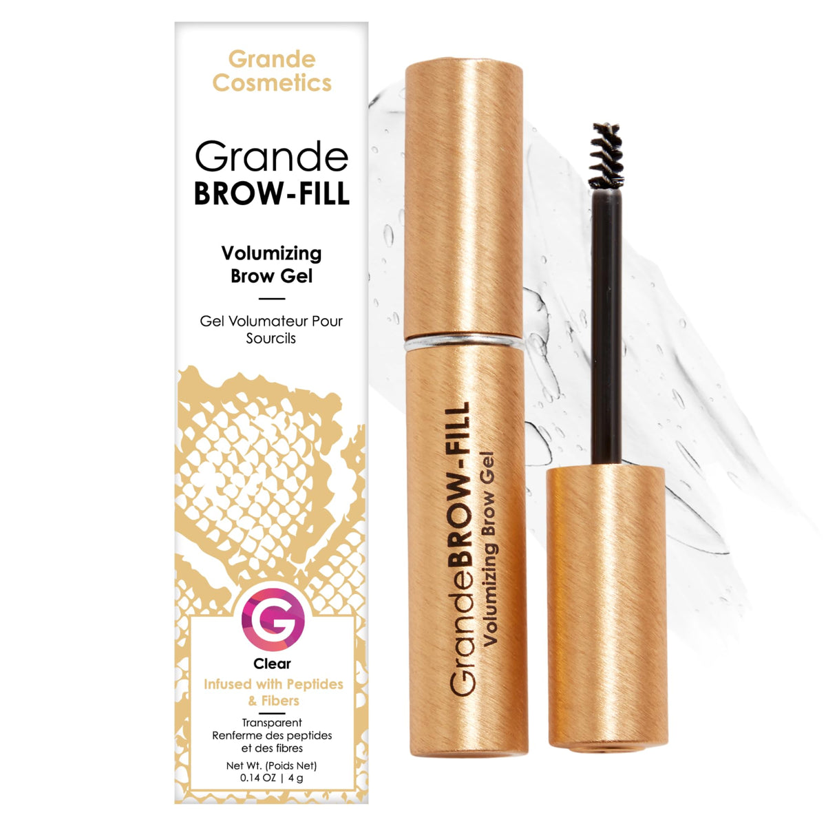 GrandeBROW-FILL cejas claras con gel de cepillo para una definición natural