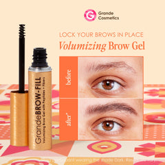GrandeBROW-FILL contiene fibras volumizantes que se adhieren a pelos finos para más cuerpo