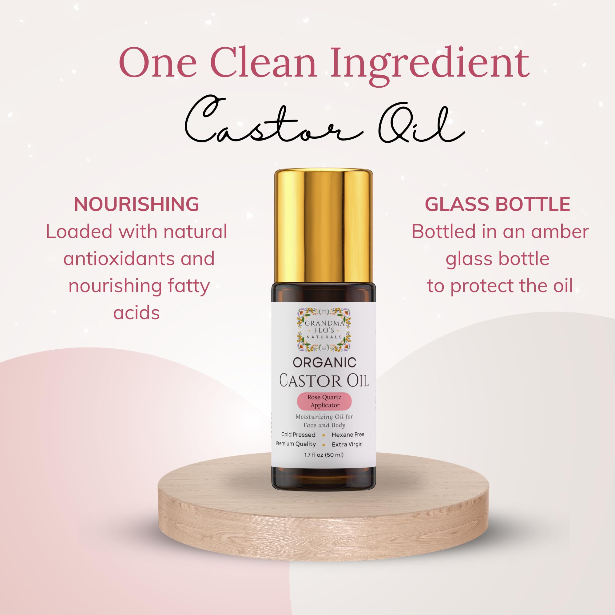 Roll-on application on face, brows, and lashes for mess-free care.