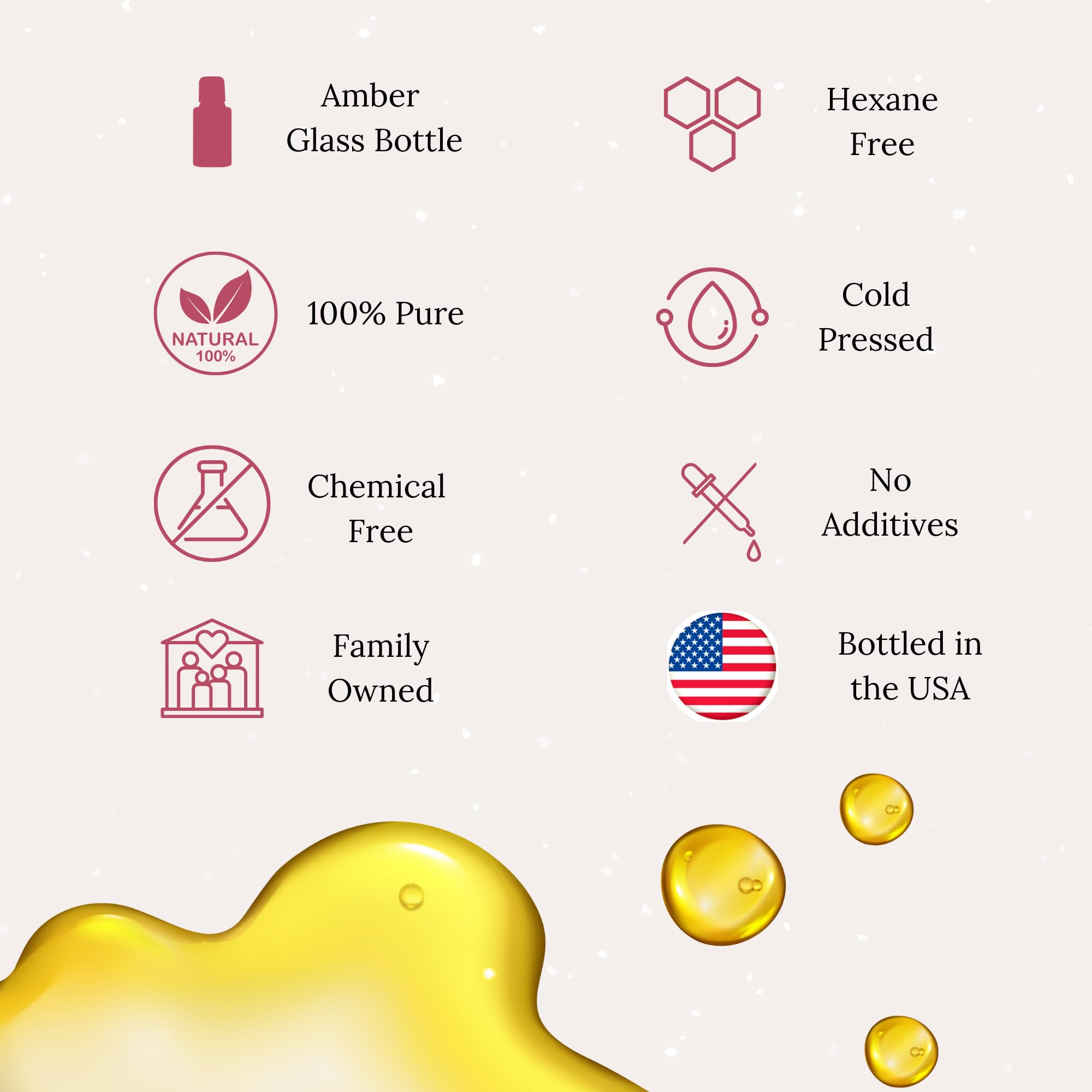 Castor oil hydrates and softens skin for a dewy finish.