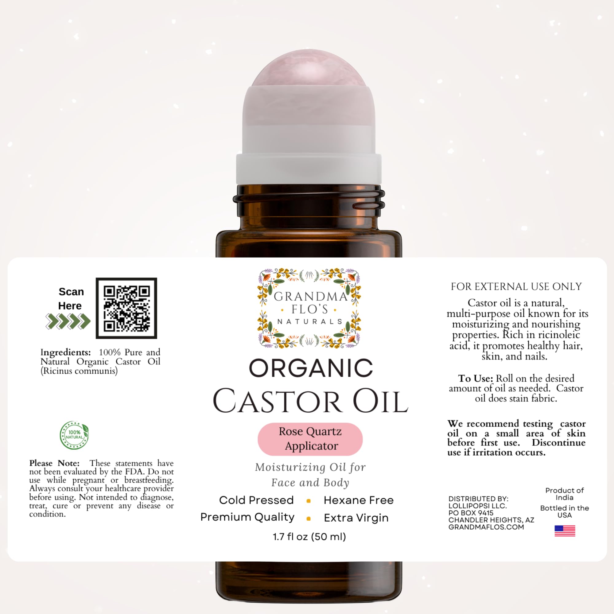 Compact 50ml bottle for convenient, on-the-go self-care.