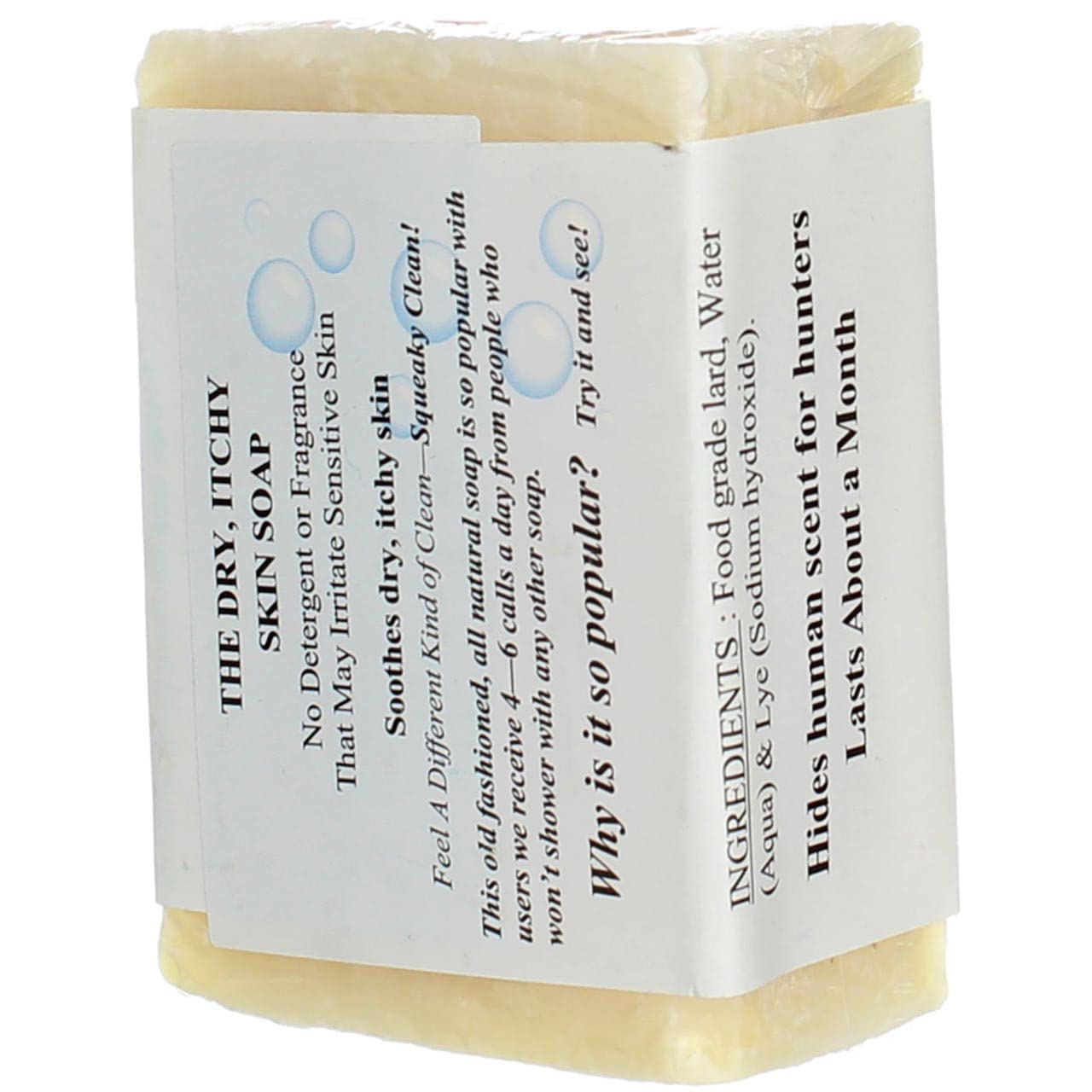Grandma's Pure Lye Soap Bar para piel sensible, uso diario suave