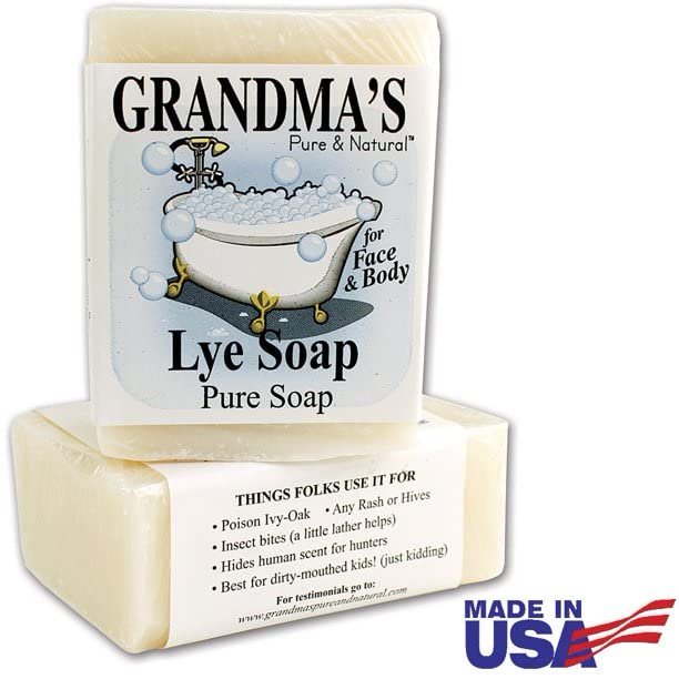 Grandma's Pure Lye Soap Bar uso multiuso para rostro y cuerpo