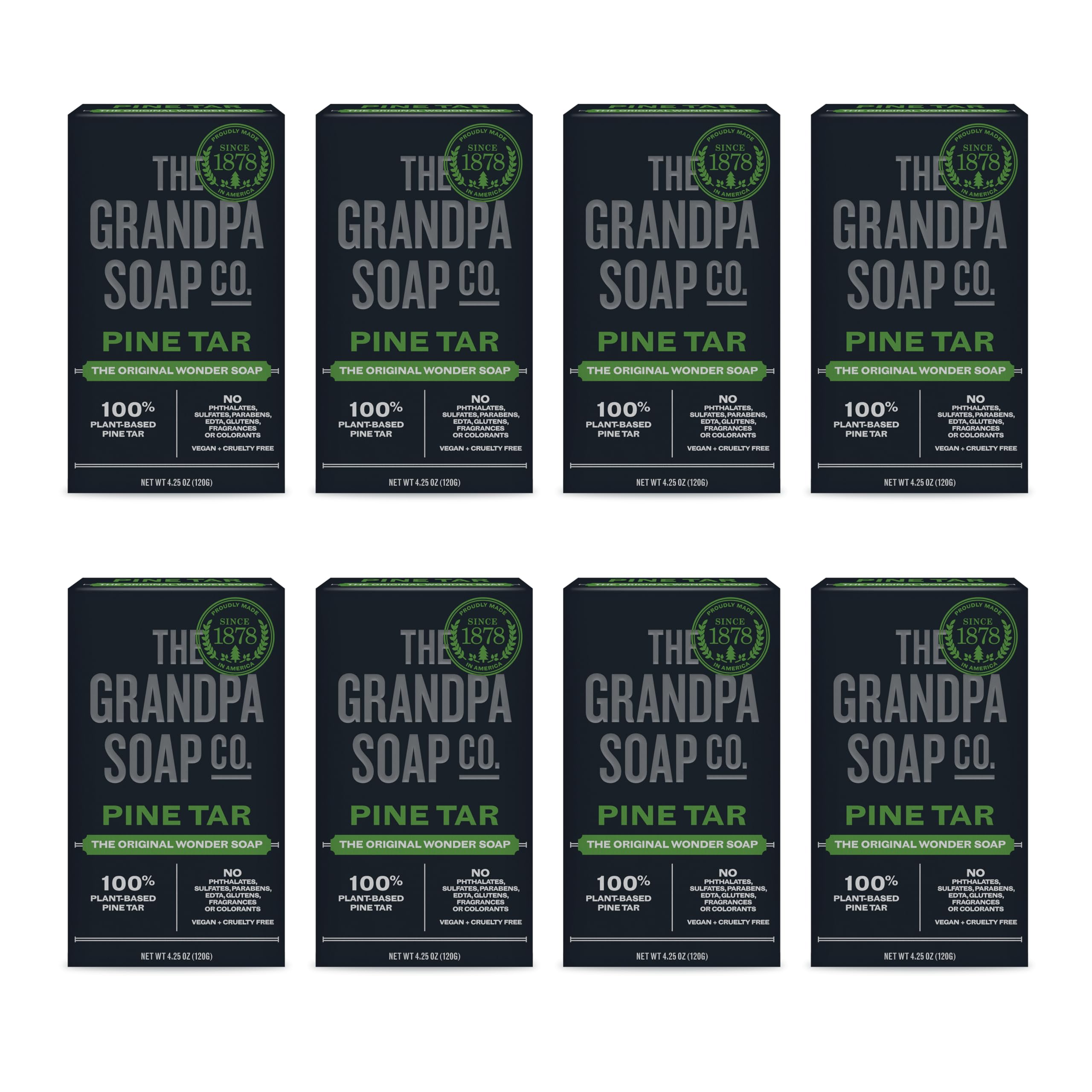 The Grandpa Soap Company Pine Tar Bar Soap lather for deep cleansing