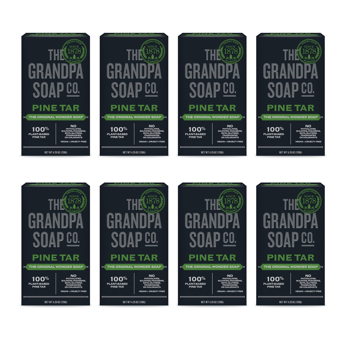 The Grandpa Soap Company Pine Tar Bar Soap lather for deep cleansing