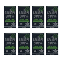 The Grandpa Soap Company Pine Tar Bar Soap lather for deep cleansing