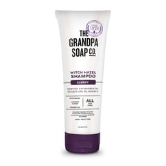 The Grandpa Soap Company Witch Hazel Shampoo bottle for gentle cleansing.