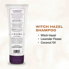 The Grandpa Soap Company Witch Hazel Shampoo label highlights vegan, cruelty-free credentials.
