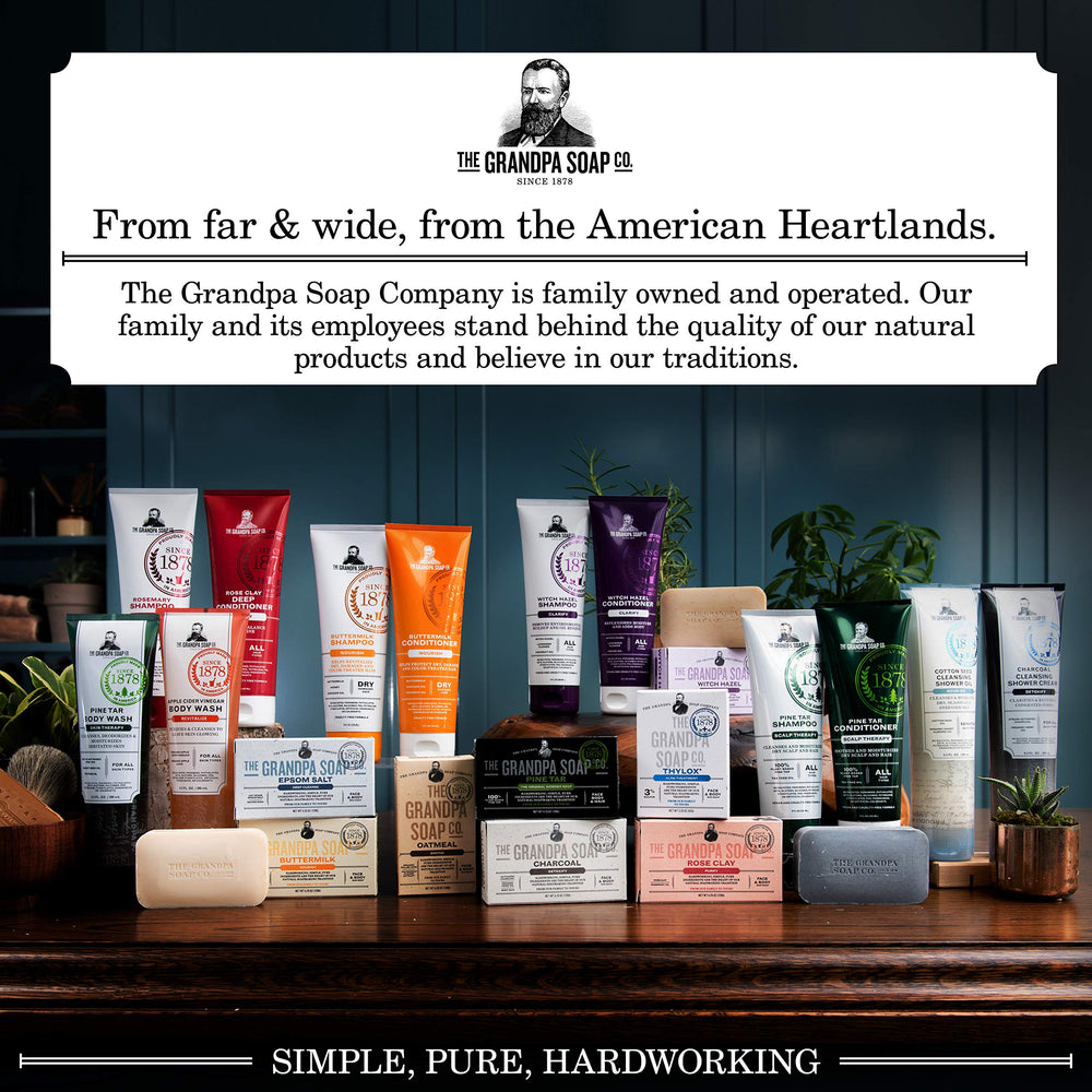 Grandpa's Pine Tar Soap texture macro, illustrating rugged wellness for outdoor enthusiasts.