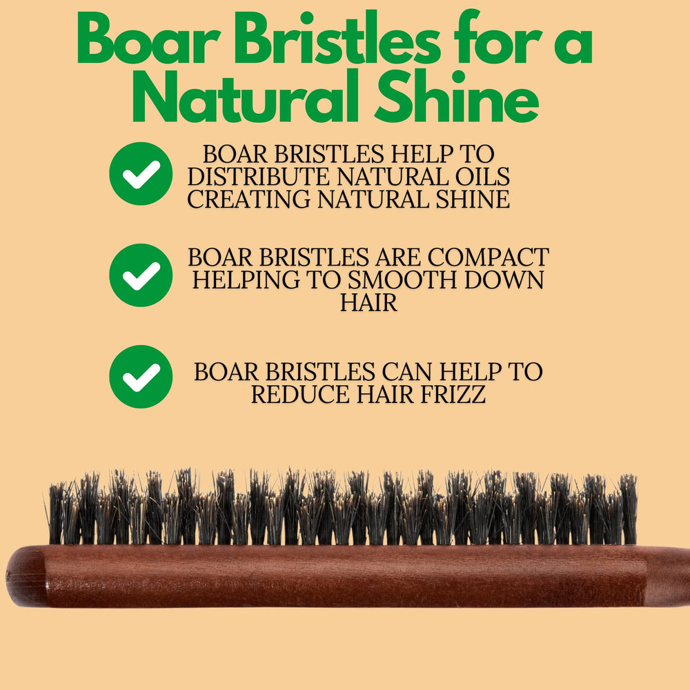 GranNaturals Backcombing Brush with rat tail pick for precise sectioning.