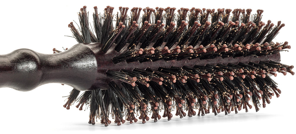 GranNaturals blow-dry-ready brush speeds drying and shaping.