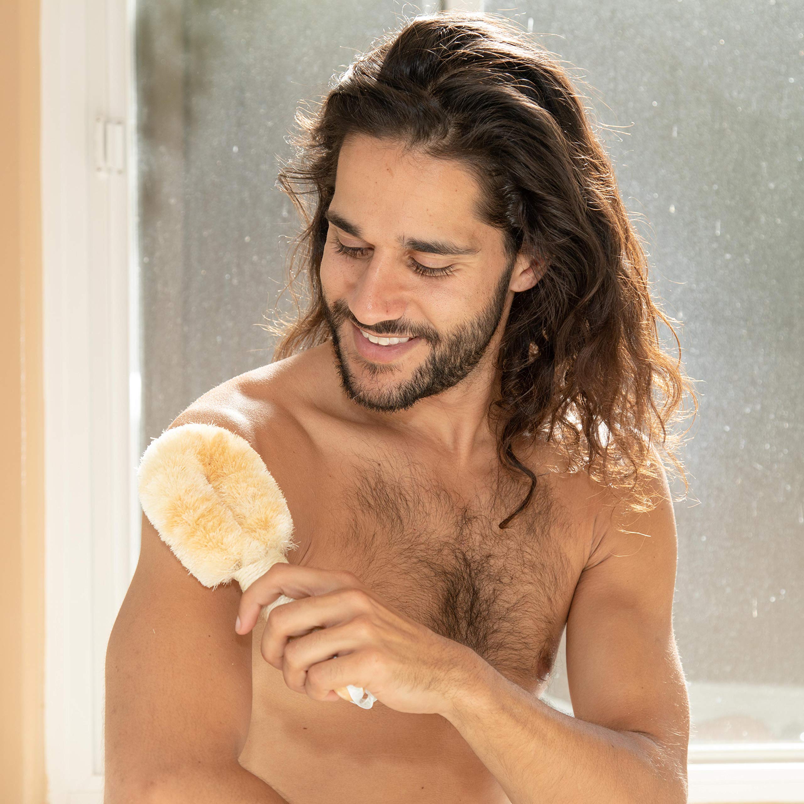 GranNaturals Bath & Shower Sisal Brush promotes circulation with a refreshing dry-brush action.