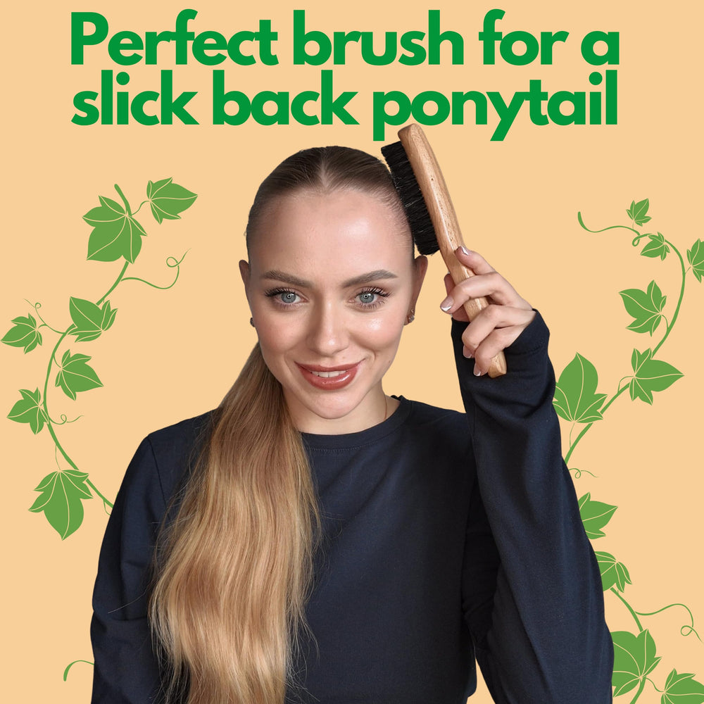 GranNaturals dense bristles grip strands for smooth, tangle-free detangling
