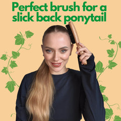 GranNaturals dense bristles grip strands for smooth, tangle-free detangling