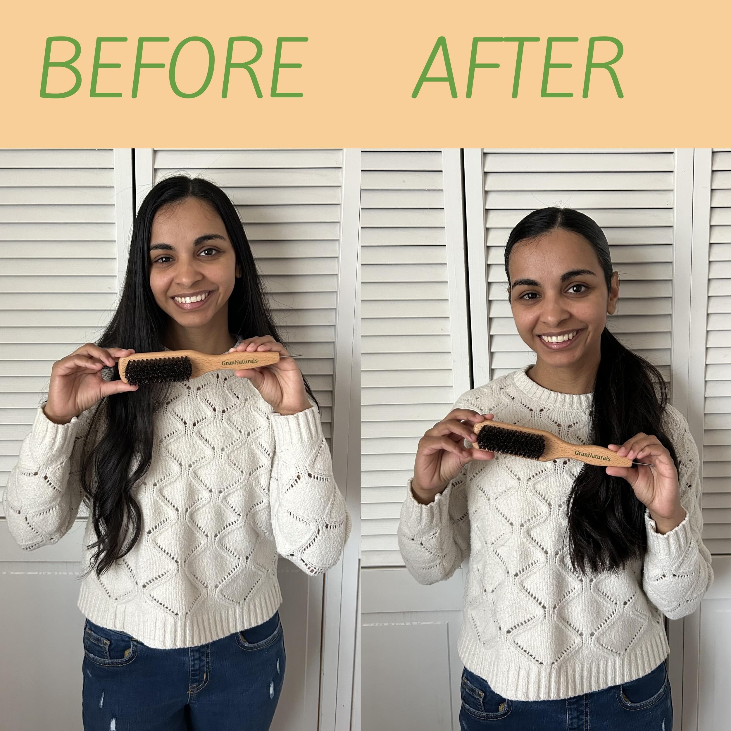 GranNaturals edge-control brush supports neat, polished edges