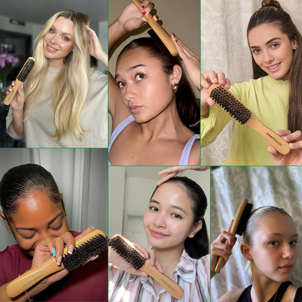GranNaturals ergonomic brush improves grip and reduces hand fatigue during styling