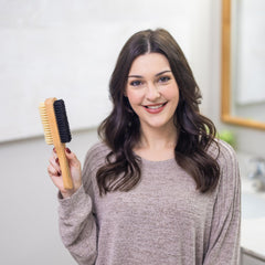 GranNaturals hard bristles provide precise polish for clean, slick back looks