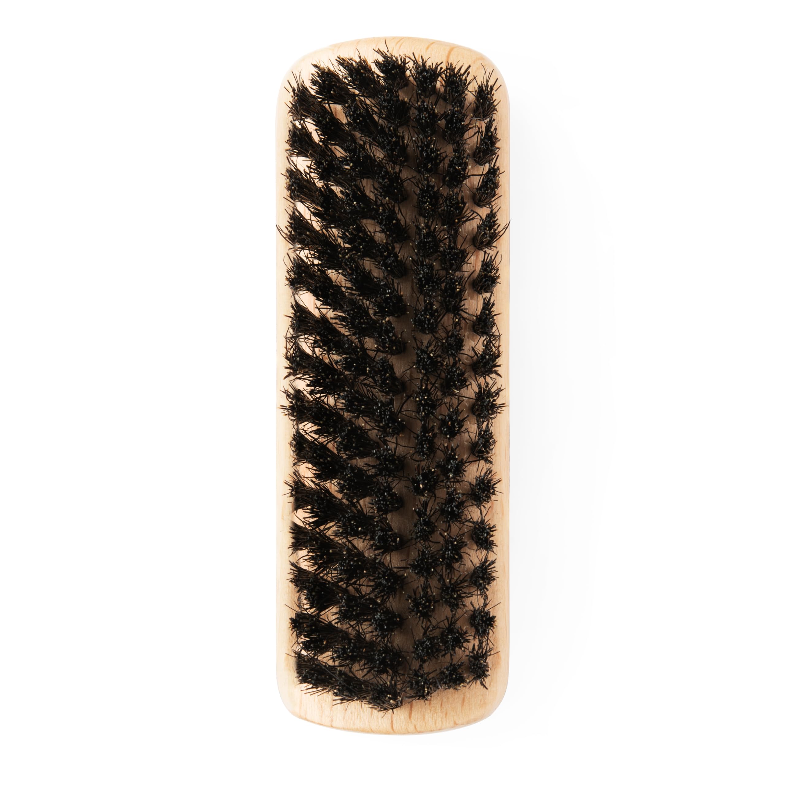 GranNaturals compact palm-size brush travels easily for on-the-go grooming.
