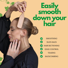 GranNaturals rat-tail pick end for precise parting and styling.