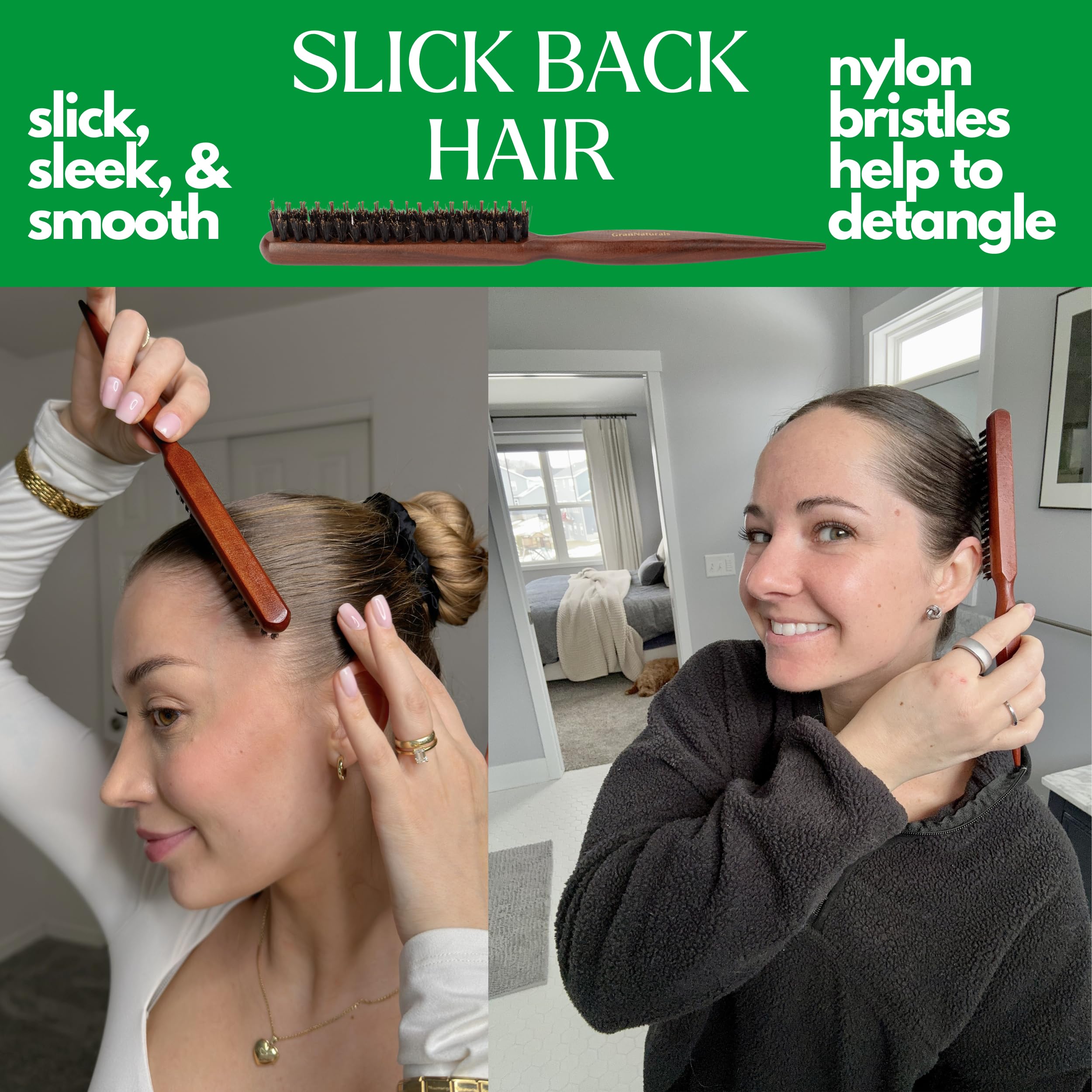 GranNaturals Rat-Tail Pick Parting Tool helps precise sections for braids.