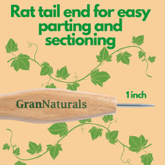 GranNaturals sleek-back brush creates smooth, tidy ponytails