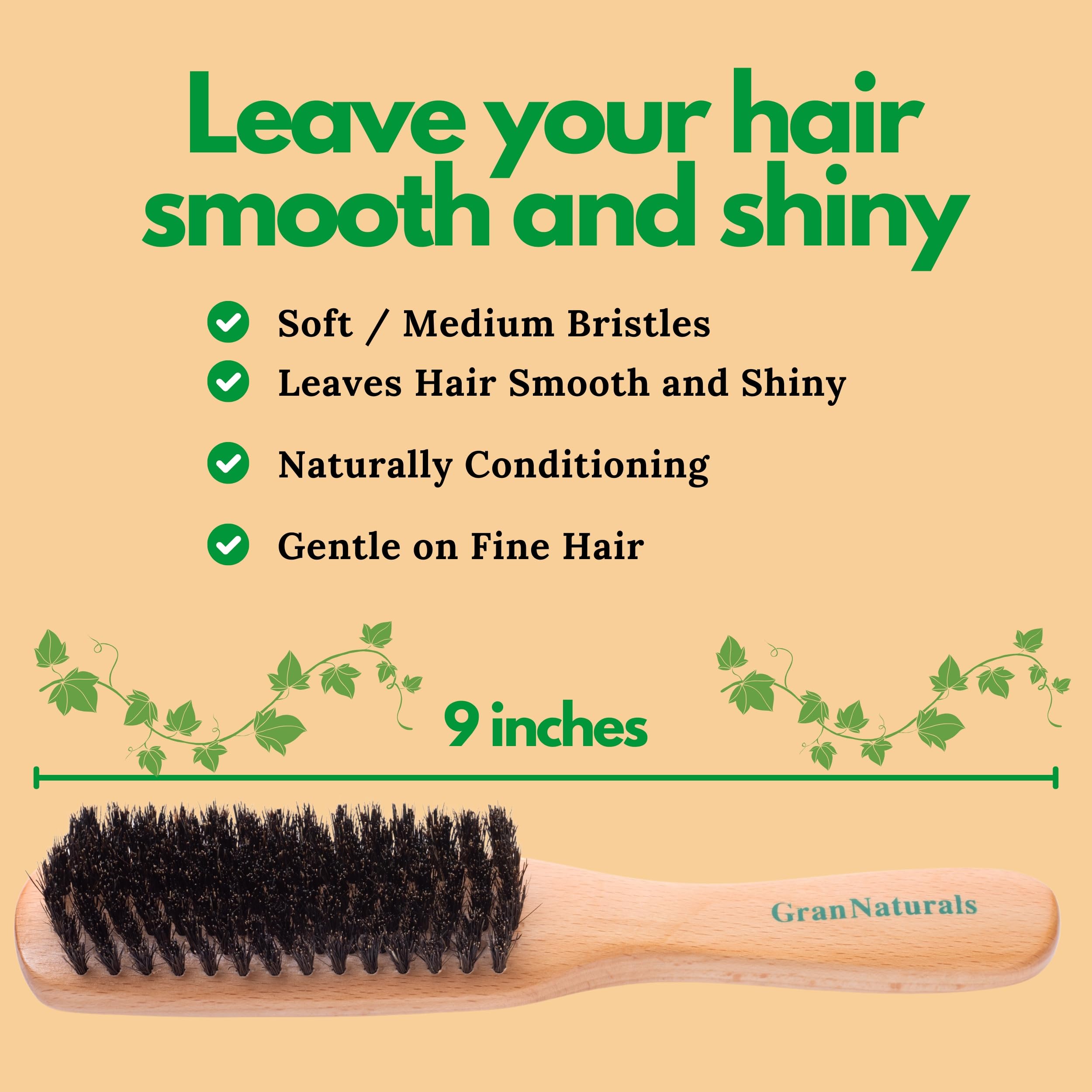 GranNaturals anti-static design reduces flyaways for a neat, finished look