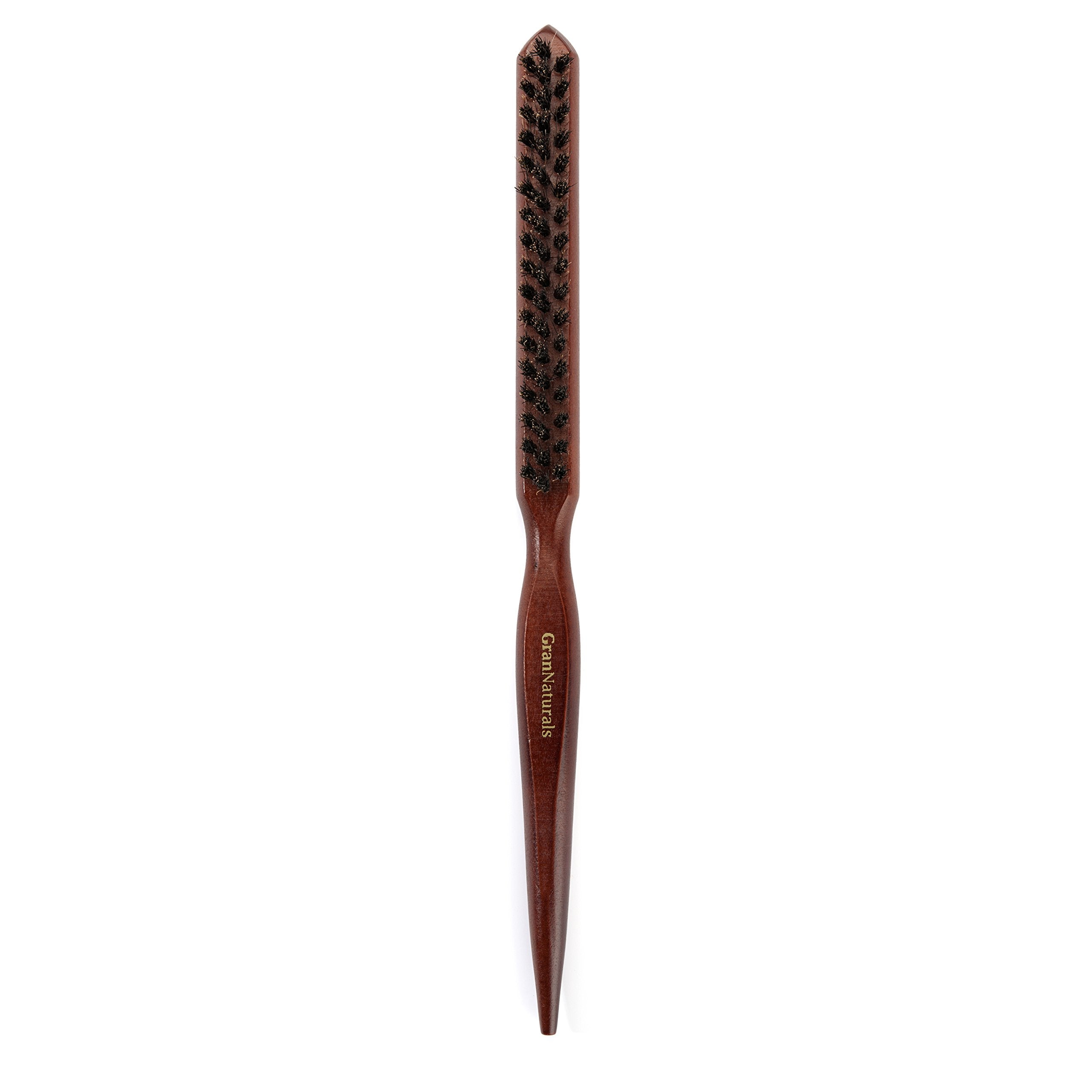 GranNaturals Teasing Boar Bristle Brush lifts hair for natural volume.